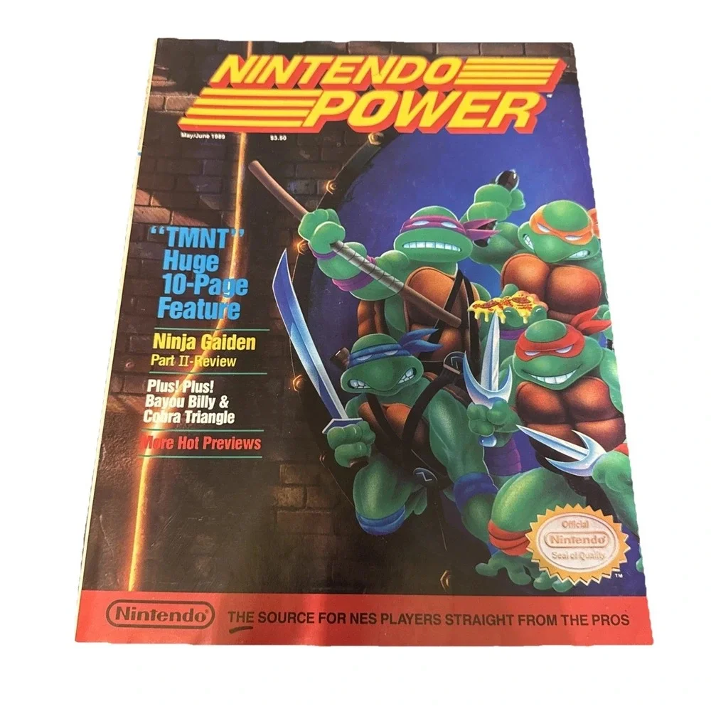 NINTENDO POWER May / June 1989 Vol Issue #6 - TMNT W/ Poster